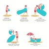 Camping Inflatable Sofa; Lazy Bag 3 Season Ultralight Down Sleeping Bag; Air Bed; Inflatable Sofa Lounger